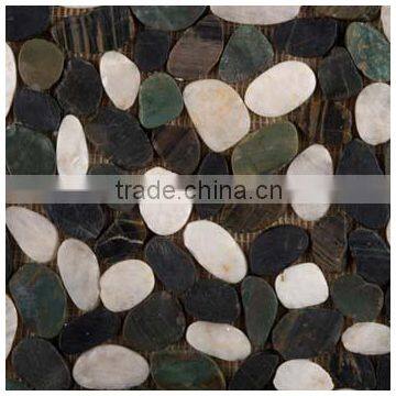 bathroom design mosaics, pebble mosaic tile, natural stone mosaic design(PMSG278)