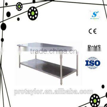 The stainless steel work table with top shelf