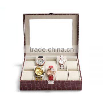 china wholesale hot new products for 2015 Custom Men's Leather Single Watch Box for Display / PU Watch Packaging Box