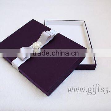 Wedding Invitation Decorative Silk Gift Boxes Made in China photo-3