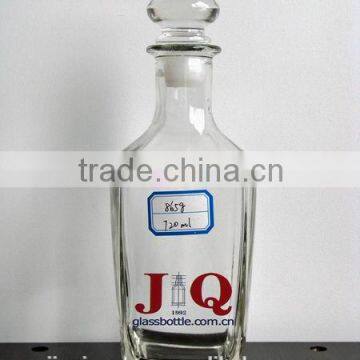 2016 New Item Crystal Glass High White Frosted Vodka Glass Bottle 500ml/750ml/1000ml
