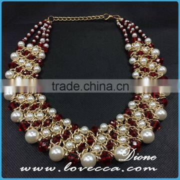 Hot Gift! Charms Luxury Bohemian Bib Collar Colorful Pearl Beads New Fashion Pendant Necklace photo-4