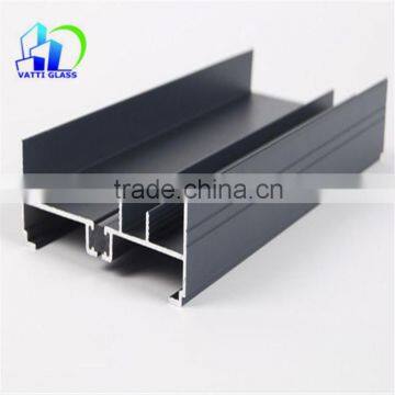 grey spraying coating aluminum profiles for glass aluminum window extrusion profile