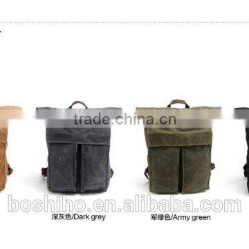 Amazon Wholesale Genuine Cowhide Leather Backpack Bag Outdoor Backpack photo-2
