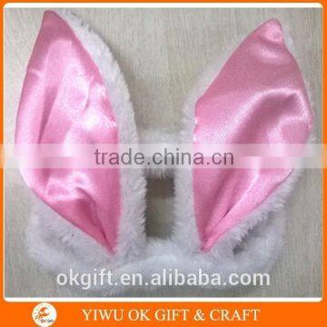 New design Circle bunny ears with elastic,bunny ears headband