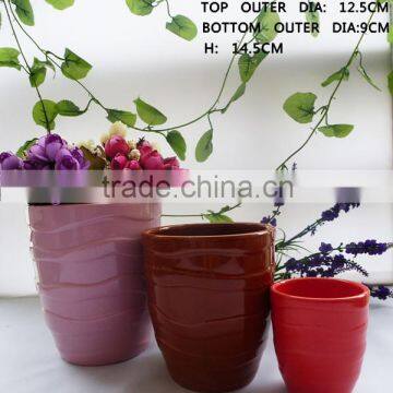 glazed ceramic flower pot