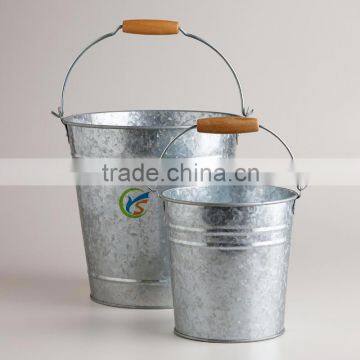 Galvanized water buckets