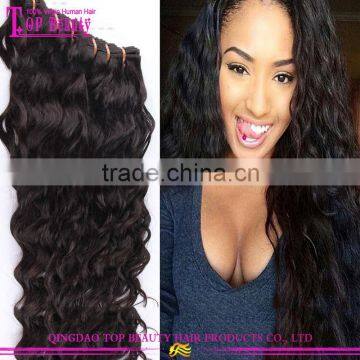 Free Shipping 3 Bundles 7a Wholesale Indian Hair Weave Water Wave 100% Virgin Indian Hair Weaving