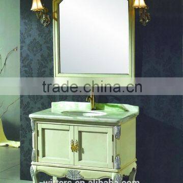 WTS-1577 Hot Sale Luxury Italian Traditional Solid Wood Bathroom Vanity for 5 Star Hotel photo-3
