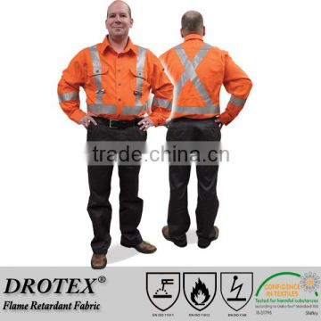 Deluxe Fire Resistant Reflective Work Shirt HRC 2 NFPA 70E Compliant