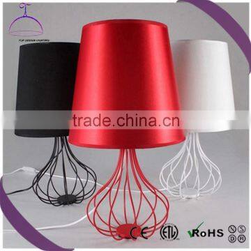 Metal Wire Table Lamp Base fabric shade table lamp