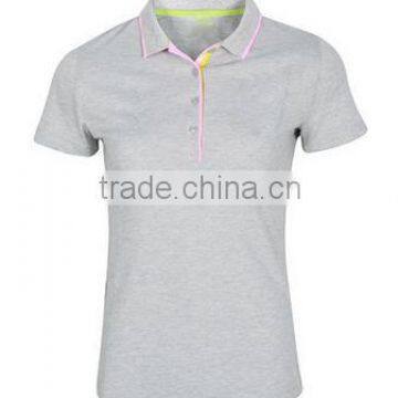 Polo Collar Striped t Shirt Wholesale 2016 New Design Women Polo t Shirt Design Color Combination Polo t Shirt