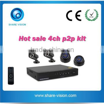 DVR HOME & BUSINESS KIT H.264 CCTV 4 CHANNEL dvr kit with 700TVL SONY CCD CAMERA