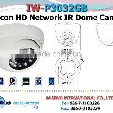 IW- P3032GB Mini 1.3MP Night Vision IP CCTV Dome Camera