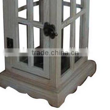 Classic Wooden Candleholder Iron Lanterns Indoor Stand photo-6