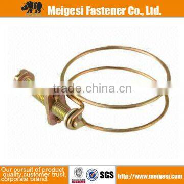 Double-wire Hose Clamp, Easy to be Fixed, zinc plated