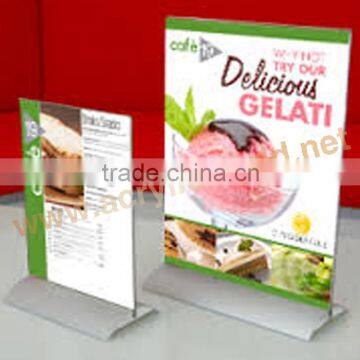 Acrylic Freestanding Menu Poster Displays Acrylic Sign Holder Acrylic Display Show Card Menu Holders photo-3