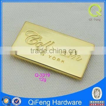 Q-3319 custom metal tag shineing gold color