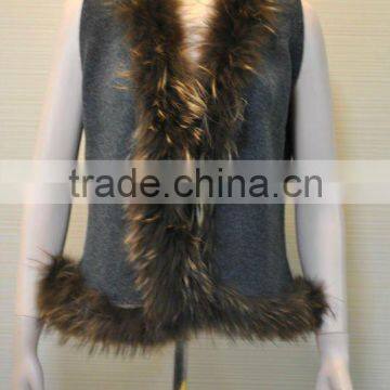 lady cashmere furry cardigan