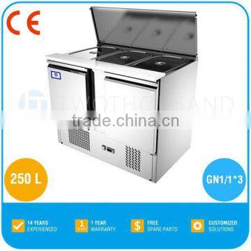 2017 New Arrival Refrigerated Pizza Bench, Kitchen Equipment Salad Table, CE, Aspera, R134a, TT-BC280E-1