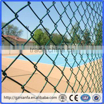 Guangzhou Diamond Galvanized/PVC Chain link fence netting low price(Guangzhou Factory)