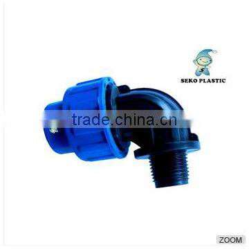 ISO PP Pipe Fitting for Irrigation, PP Compression Elbow/PP Material Plastic Pipe Compression Fittings Equal Elbow photo-6