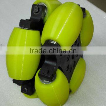 254mm Heavy Duty Industrial Omni Directional Wheel With Pu Roller (professional Custom,payload:500KG/pcs )NW254A photo-4