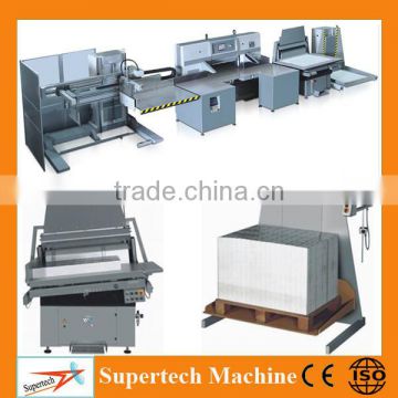 Professional Cutting Producing Line With Paper Cutter Jogger