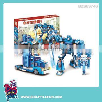 Transformable robot toy,plastic building blocks toys for kids