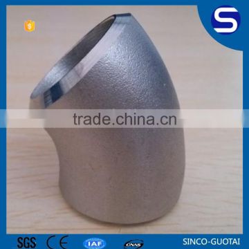 ASME/ANSI B16.9 Stainless Steel butt welded pipe fitting 45 degree elbow