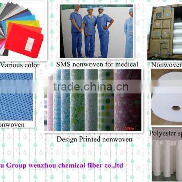 100% printed Polyester Spunbond Nonwoven Fabric