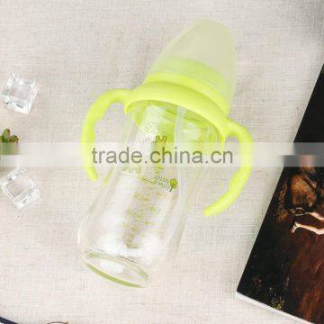 2017 Hot sale baby feeding bottle , Screw Mouth glass baby bottle