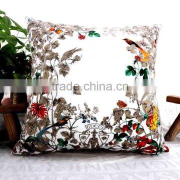 Home Decorative High Quality Cotton Throw Pillow Cover For Sofa Forest Theme photo-4