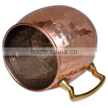 FDA APPROVED SMOOTH PURE COPPER MUG WITH BRASS HANDLE & NICKLE LINED INSIDE photo-4