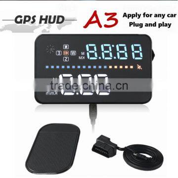 Universal Head Up Display With GPS 3.5 Inch Screen HUD For Car Auto Speed Monitor For Wholesale photo-3