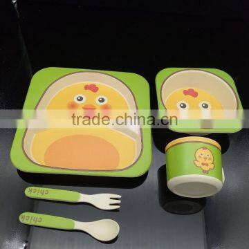 bio bamboo fibre children's dinnerware set