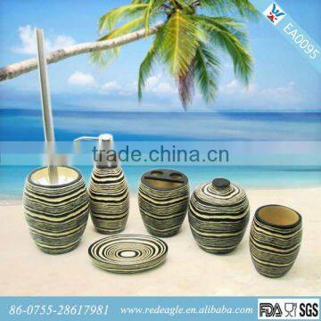 EA0095 bamboo bathroom accessory set