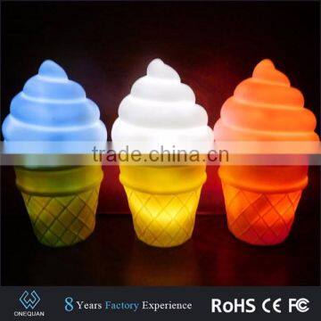 Portable Cute Colorful Ice Cream Night Lights for Baby Night