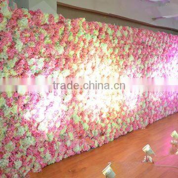 Artificial fabric flower wall backdrop for wedding flower wall backdrop