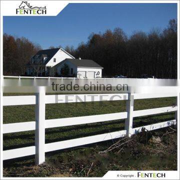 White 3 Rail Garden Fence Pvc photo-3