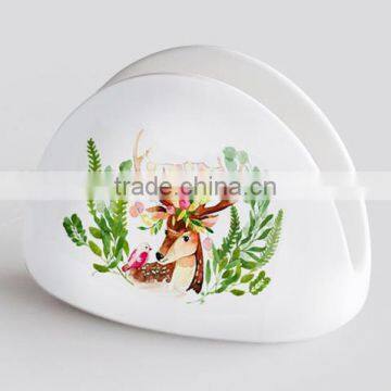 2017 Promotional Porcelain Cheap Napkin Holder With Decal Printing photo-2