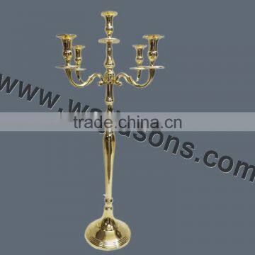 Wedding decoration event gold plated candelabra