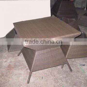 Durable Rattan Dining Set PE Garden Chairs And Table photo-2