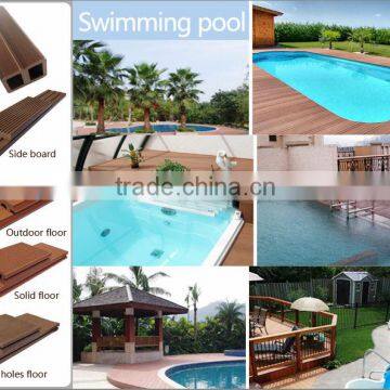 wpc co-extrusion decking anti-UV wood plastic composite flooring