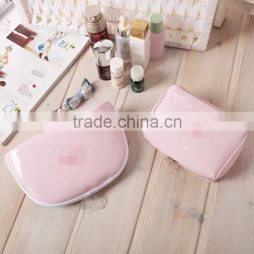 Lovely Princess Pink Carry Makeup Bags PU Cosmetic Bag Toiletry Bag photo-5