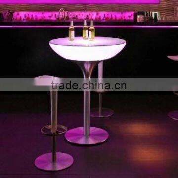 Rechargeable Li-on Battery Operated Light up LED Furniture Cocktail Round Table for Home / Bar / Night Club photo-4