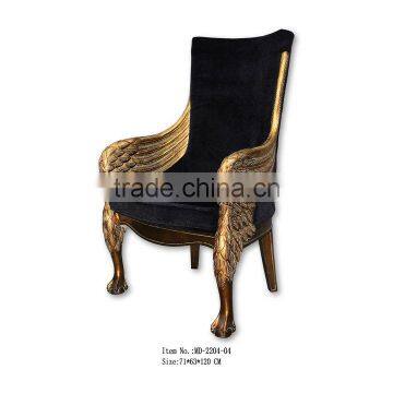 MD-2204-04 Antique reproduction chair with black velvet