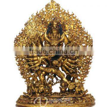 Hindu Temple Decoration Antique Metal Bronze Buhhda Indonesian Statues photo-4