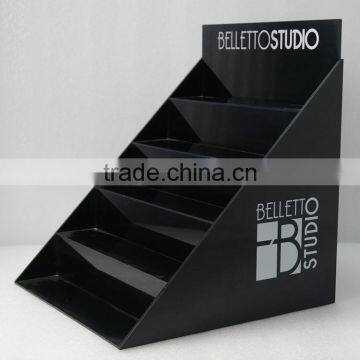 Custom 5 Tier Black Perspex Organic Glass Acrylic Displays and Shelf photo-3