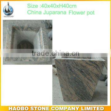 Garden planting flower pot made of Chinese granite Juparana